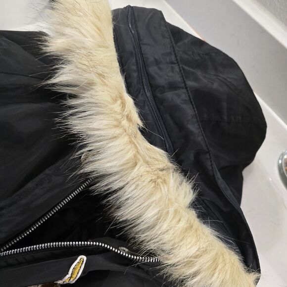 Ultim 8 Bomber Jacket Jrs XL Faux Fur Hummingbird Hoodie Outdoor Embroidered - Picture 5 of 11